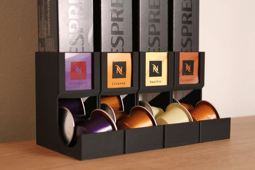 Nespresso Original Pod Dispenser with Label - 4 Slots