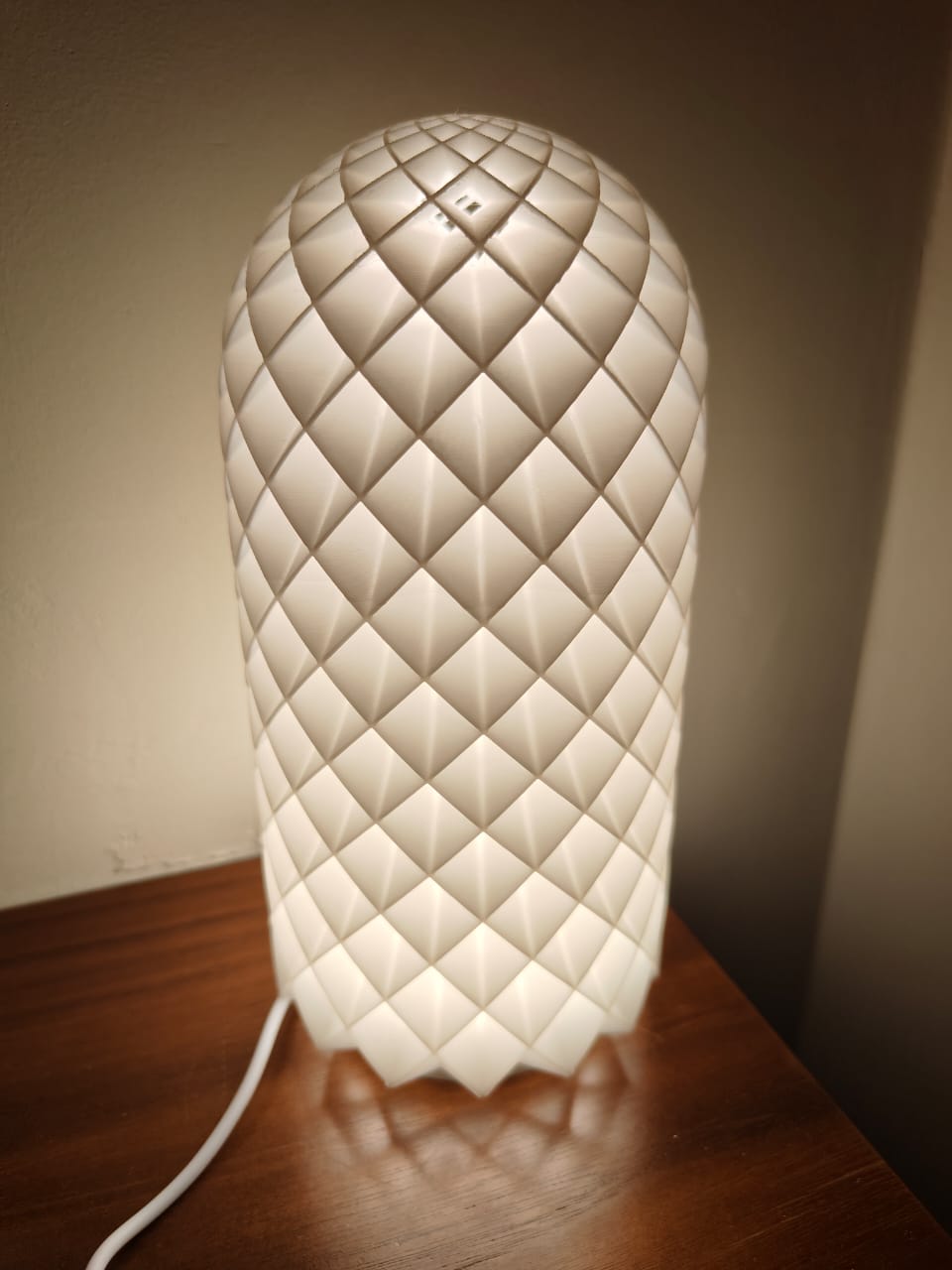 Geometric LED Bedside Lamp – Modern